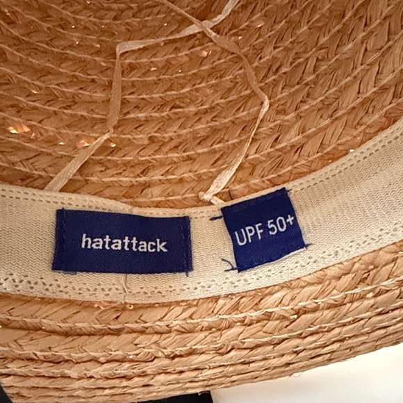 Hat Attack Convertible Continental Straw Hat with Ribbon Ties - Picture 8 of 11